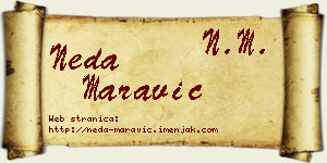 Neda Maravić vizit kartica